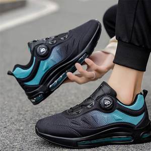 Zapatillas deportivas para hombre con sistema de ajuste de esfera, malla transpirable, parte superior, Retro, <span class=keywords><strong>color</strong></span> <span class=keywords><strong>crema</strong></span>, bronceado, con cojín de aire visible, zapatillas para correr - Product Image 3