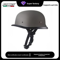 [Personnalisé] Casque de moto demi-coque rétro transfrontalier de style allemand, protection solaire, inspiré de la Seconde Guerre mondiale, pour adulte, tailles variées