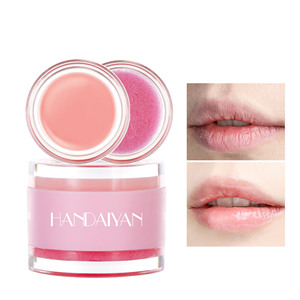 Exfoliante para el cuidado de los labios Handaiyan, logotipo personalizado, Etiqueta Privada, Vegano para máscara de labios <span class=keywords><strong>hidratante</strong></span> <span class=keywords><strong>muy</strong></span> oscura, exfoliante y bálsamo para labios - Product Image 1