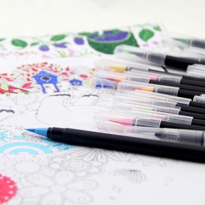 Watercolour Brush Pens <strong>Set</strong> 20 Vibrant <strong>Colours</strong> + 1 Refillable Water Color Brush Marker - Product Image 5