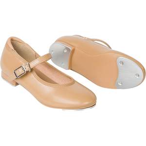 Zapatos de claqué Dynadans unisex para niños, estilo Mary Jane, de cuero genuino con placas metálicas, forro de algodón, hechos en EE. UU., para danza. - Product Image 4