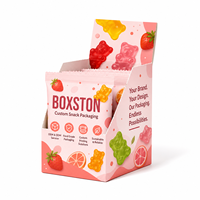 Boîte de présentation personnalisée haut de gamme, imperméable, avec intérieur en mousse, pour sachets de fruits secs, prête à l'emploi sur étagère