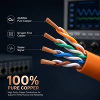 Kabel Patch LAN Jaringan Cat5e UTP CCA RJ45 Langsung dari Pabrik, Kabel Internet Tanpa Pelindung Bersertifikasi CE/FCC, Panjang Dapat Disesuaikan