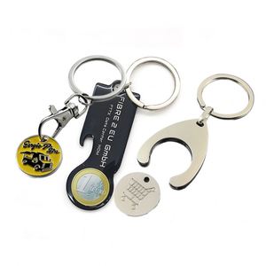Llavero de Metal con Diseño Personalizado para Carrito de Supermercado, Impresión en Esmalte Epoxi, Ficha para Carrito - Product Image 4