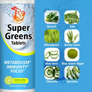 Comprimés Super Greens sur Mesure de Qualité Export, Contenant des Algues Bleues Vertes, Stimule le Métabolisme, Superaliment Vert - Product Image 2