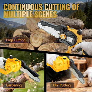 6 Inch <b>Mini</b> Small <b>Cordless</b> Battery Powered Handheld Brushless <b>Chainsaw</b> for Trimming Tree Branches Wood Cutting Battery-Powered O - Product Image 4