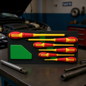 Fasano Screwdriver <b>Set</b> 6 <b>Pc</b> With Green Storage Tray For Vehicle Repair Tools - Product Image 3