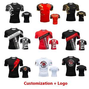 Everbout Özelleştirilebilir Çevre Dostu Polyester Erkek Kısa Kollu Kompresyon Boks Tişörtü Antrenman Kampı Dövüş Sanatları Ekipmanı - Product Image 2