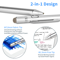 Stylet universel 2 en 1 à bouton de contrôle de haute précision pour téléphone portable Apple Tablet For Android Touch Pen