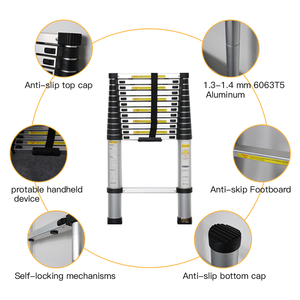 Échelle télescopique professionnelle Simple Chelle Pliabke, 9 marches, en aluminium, conforme à la norme EN131 - Product Image 2