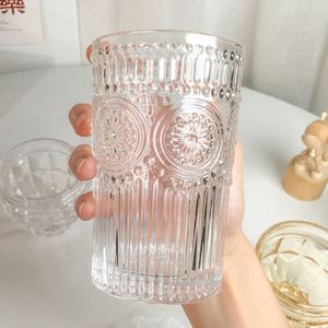 Jarra de Cerveza de Vidrio Vintage con Diseño Floral de 301400 ml, Estilo Japonés, para Regalo, Jarra para Beber Agua, Jugo, Taza, Vaso - Product Image 4
