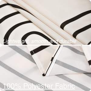 Ensemble de rideaux de <span class=keywords><strong>douche</strong></span> en polyester imperméable lavable en machine, style bohème minimaliste abstrait, arche simple, soleil moderne, pour la décoration de la salle de bain - Product Image 6