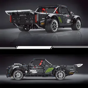 Mould King 13082 Off Road Black Pickup Truck Ladrillos App Control remoto Partículas pequeñas bloques de construcción ensamblados para niños - Product Image 6