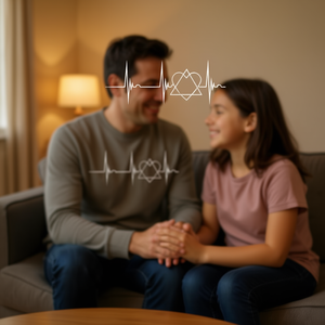 T-shirt avec symbole de rythme cardiaque EKG pour les familles adoptantes - Product Image 3