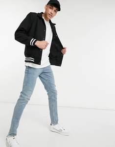 Giacca Bomber Varsity invernale da <span class=keywords><strong>uomo</strong></span> 2024 con colletto a pressione alta in lana ciniglia ricamata nuova giacca - Product Image 4