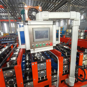 사다리꼴 TR5 + TR6 금속 지붕 패널 만들기 기계 5 톤 수동 Uncoiler 더블 레이어 타일 만들기 기계 - Product Image 5