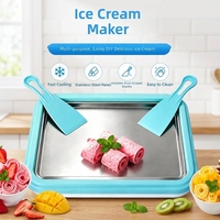 Moule à glace manuel en acier inoxydable 304, non électrique, flexible, pour rouleaux de crème glacée, réutilisable, écologique, facile à utiliser, pour la maison