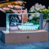 Verre mémorable beau mariage ou anniversaire cristal Image 3D gravé au Laser cristal Cube veilleuse