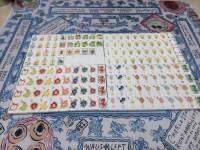 Joli ensemble de mahjong en acrylique blanc de 160 pièces, style ferme campagnarde, imprimé floral blé, pour collection de amateurs