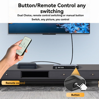 Commutateur 5 entrées 1 sortie avec résolution 4K, construction métallique, télécommande