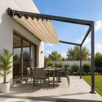 Pergola rétractable en aluminium et PVC de haute qualité, sur mesure, avec télécommande, pour balcon, restaurant, luxe moderne, Sweet Home