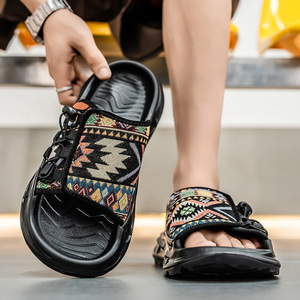 Pantuflas personalizadas con suela de goma antideslizante y tacón alto, pantuflas casuales para exteriores para mujeres y hombres - Product Image 5