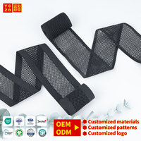 Bandes élastiques pour vêtements OEM en gros, fournisseur de sangles élastiques personnalisées avec logo et couleur, bande tressée en polyester, sangle élastique