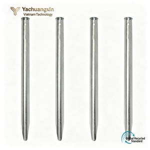 Stainless Steel Tent <b>Peg</b> 13 In Length Outdoor Camping Ground Stake All Seasons Use <b>Metal</b> Handle - Product Image 2