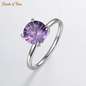 Anello <span class=keywords><strong>Solitario</strong></span> a Grappolo in Argento 925 con Moissanite Verde, Produzione Personalizzata all'Ingrosso per Clienti Femminili - Product Image 5
