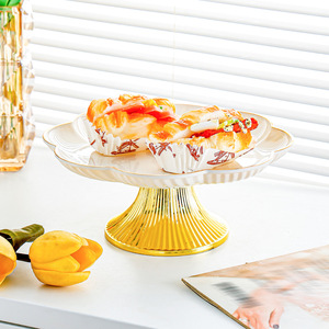Fruit Platter <b>Plastic</b> Stand Flower Shape Dessert Display Tabletop Serving <b>Tray</b> Luxury Retro Style - Product Image 2