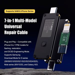 <span class=keywords><strong>Cable</strong></span> de Reparación Universal 7 en 1 con Función de Restauración, Modo de Descarga, Modo de Ingeniería <span class=keywords><strong>DCSD</strong></span> para iPhone 6-17PM y Serie Samsung - Product Image 1