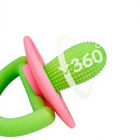Cincin Gigitan Bayi Bentuk Kaktus Pelangi, Alat Makan Bayi Silikon, Empeng Penenang Model HS230906001 Guangdong