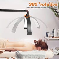 Lampe LED de beauté demi-lune de 16 pouces en forme de U, lumière d'appoint pour le soin des yeux, idéale pour le tatouage des sourcils, le nail art, les extensions de cils, usage en salon