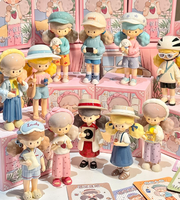 Molinta Licorne Série 'Little Holiday' Boîtes aveugles en PVC à la mode Figurines réconfortantes Trouver les créatures magiques de petites vacances