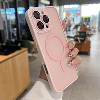 Coque de téléphone en PC rigide personnalisable en gros avec bouton métallique pour Apple iPhone 18 17 16 15 14 13 12 11 Pro Max, Housse magnétique pour mobile