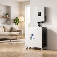 Batería de Almacenamiento de Energía para el Hogar Fuxile LiFePO4 51.2V 600Ah 30.72kWh con BMS Inteligente, Máximo 16 Unidades en Paralelo, Respaldo Solar