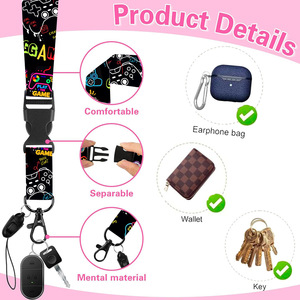 UV embossed <b>ID</b> card <b>holder</b> and fun badge roll 360 rotating keychain office gift - Product Image 4
