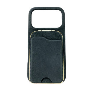 Étui magnétique chic à grain texturé avec porte-cartes amovible, miroir intégré et protection de caméra surélevée pour <span class=keywords><strong>iPhone</strong></span> 17 Pro Max - Product Image 2
