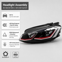OEM 5GG941059A 5GG941060A Phare avant gauche style GTI LED DRL en forme de U avec lentille de projecteur 36W pour VW Golf Mk7 Sport Hatchback
