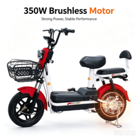 Trottinette à deux roues avec moteur sans balais 350W, batterie au plomb-acide, capteur numérique électronique, charge maximale de 150 kg
