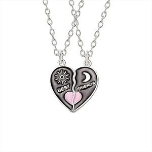 Colliers pendentifs mignons et simples en forme <span class=keywords><strong>de</strong></span> chat et <span class=keywords><strong>de</strong></span> renard KT <span class=keywords><strong>pour</strong></span> femmes, étudiantes, colliers <span class=keywords><strong>de</strong></span> <span class=keywords><strong>couple</strong></span> en forme <span class=keywords><strong>de</strong></span> cœur, bijoux cadeaux <span class=keywords><strong>pour</strong></span> meilleures amies - Product Image 2