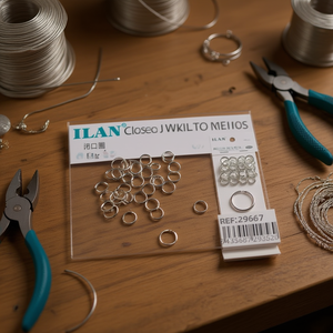 Anelli chiusi Ilan da 15 mm in metallo bianco K per la creazione di gioielli 20G - Product Image 2