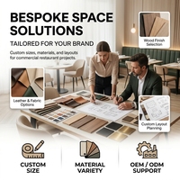 J2S Design de banquettes en bois modernes et luxueuses sur mesure, pour hôtels haut de gamme et restaurants, avec ensemble table et chaises, pour projets commerciaux