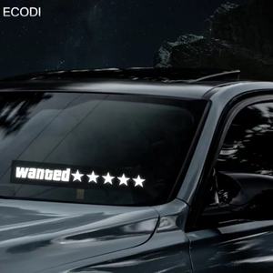 Venta caliente personalizado El Light up Led Car Window parabrisas pegatinas 5 Star Wanted Led <span class=keywords><strong>Instagram</strong></span> Panel para coche - Product Image 1