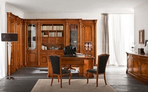 Mobili per ufficio di lusso di alta qualità scrivanie per ufficio in legno per la casa e sedie in <span class=keywords><strong>pelle</strong></span> nera - Product Image 4