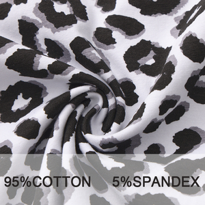 Kaus menyusui untuk wanita paska melahirkan, pakaian ibu hamil kasual atasan menyusui macan tutul katun melar baik musim panas - Product Image 2