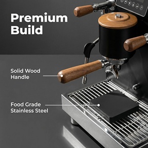 Macchina da Caffè Commerciale con Doppia Caldaia 1L+4L, Pannello di Controllo Touch Screen, 100 Tazze al Giorno, Macchina per Espresso Professionale - Product Image 4