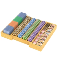 Support de rangement pour dosettes de café en bambou Insert de tiroir Organisateur de dosettes de café extensible pour comptoir Station de café