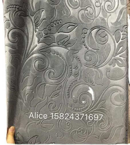 Holan velours with3d motif en relief pour le textile à la maison