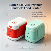 Портативный ручной принтер для пищевых продуктов Suntec One с управлением через приложение, перезаряжаемый через USB, для кофе, латте-арта, тортов и печенья